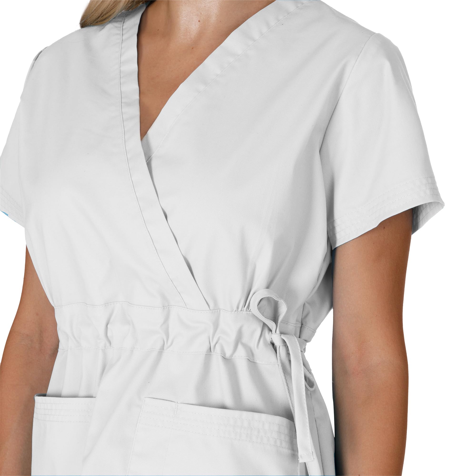 b-well-basics-laura-blouse-esth-ticienne-bleu-fonc-manches-courtes image 4
