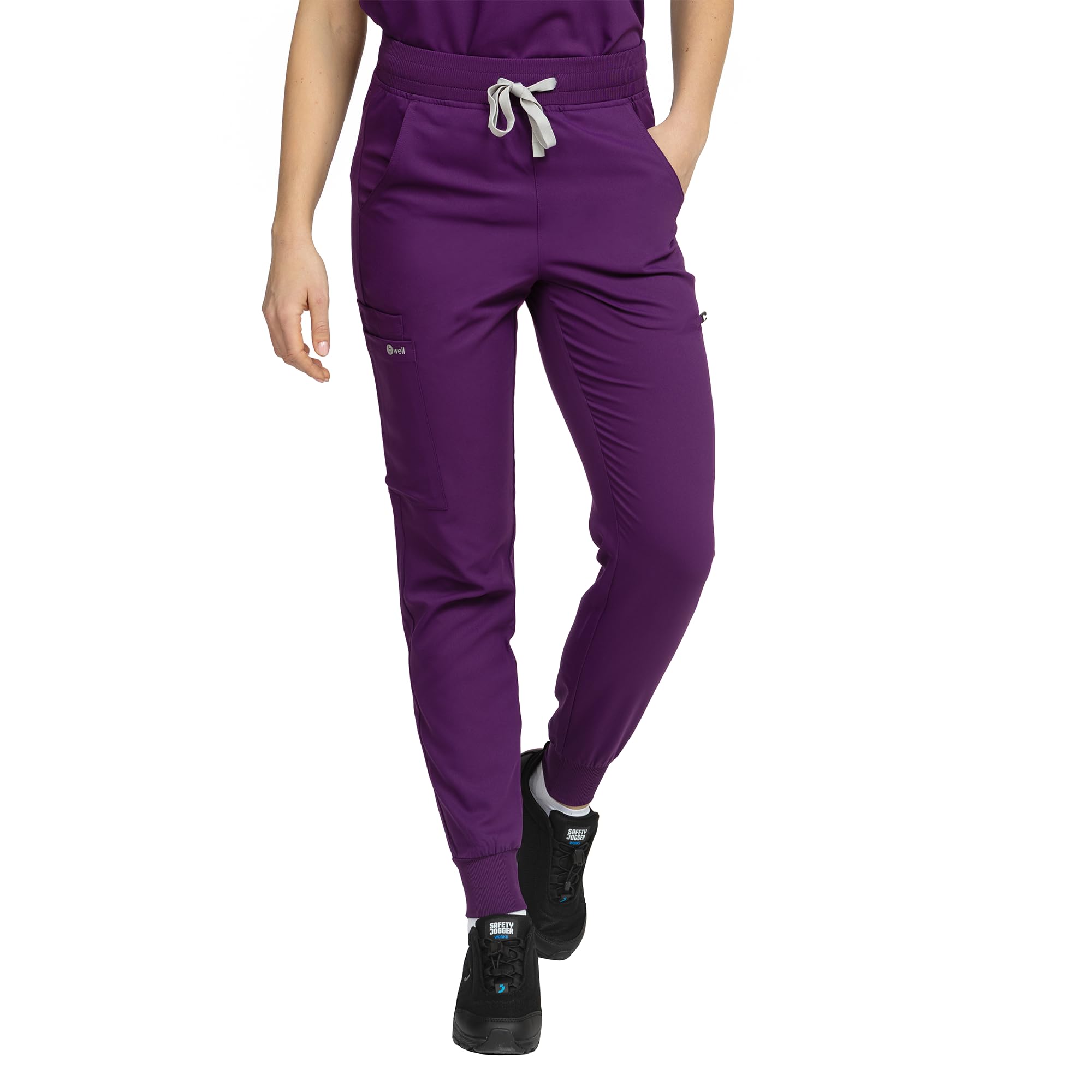b-well-aurelia-pantalon-m-dical-jogging-aubergine-6-poches image 8