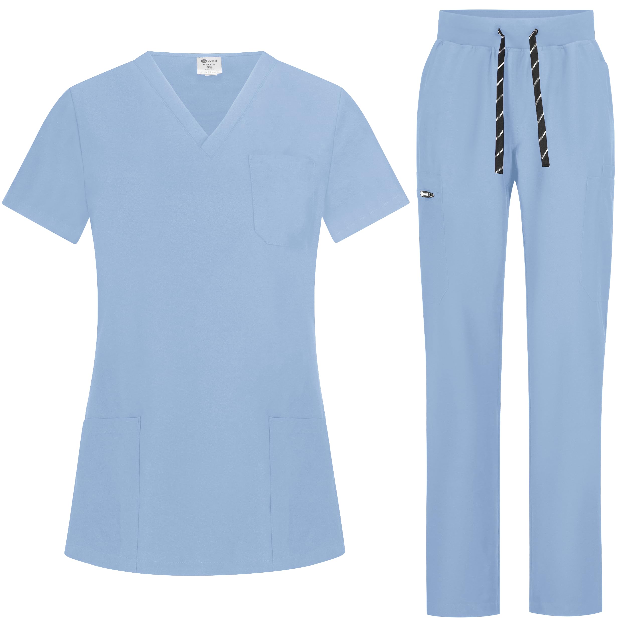 b-well-bella-ensemble-m-dical-femme-stretch-haut-pantalon image 8