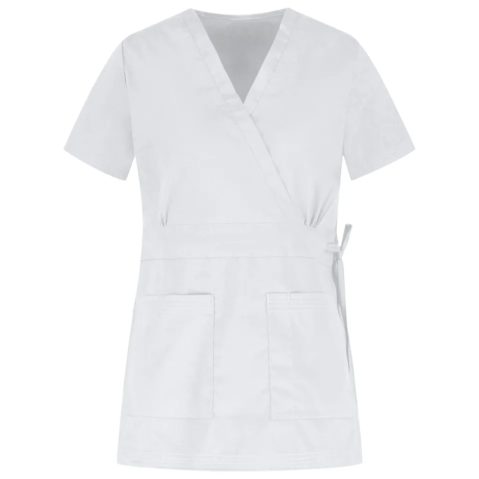 b-well-basics-laura-blouse-esth-ticienne-bleu-fonc-manches-courtes image 1