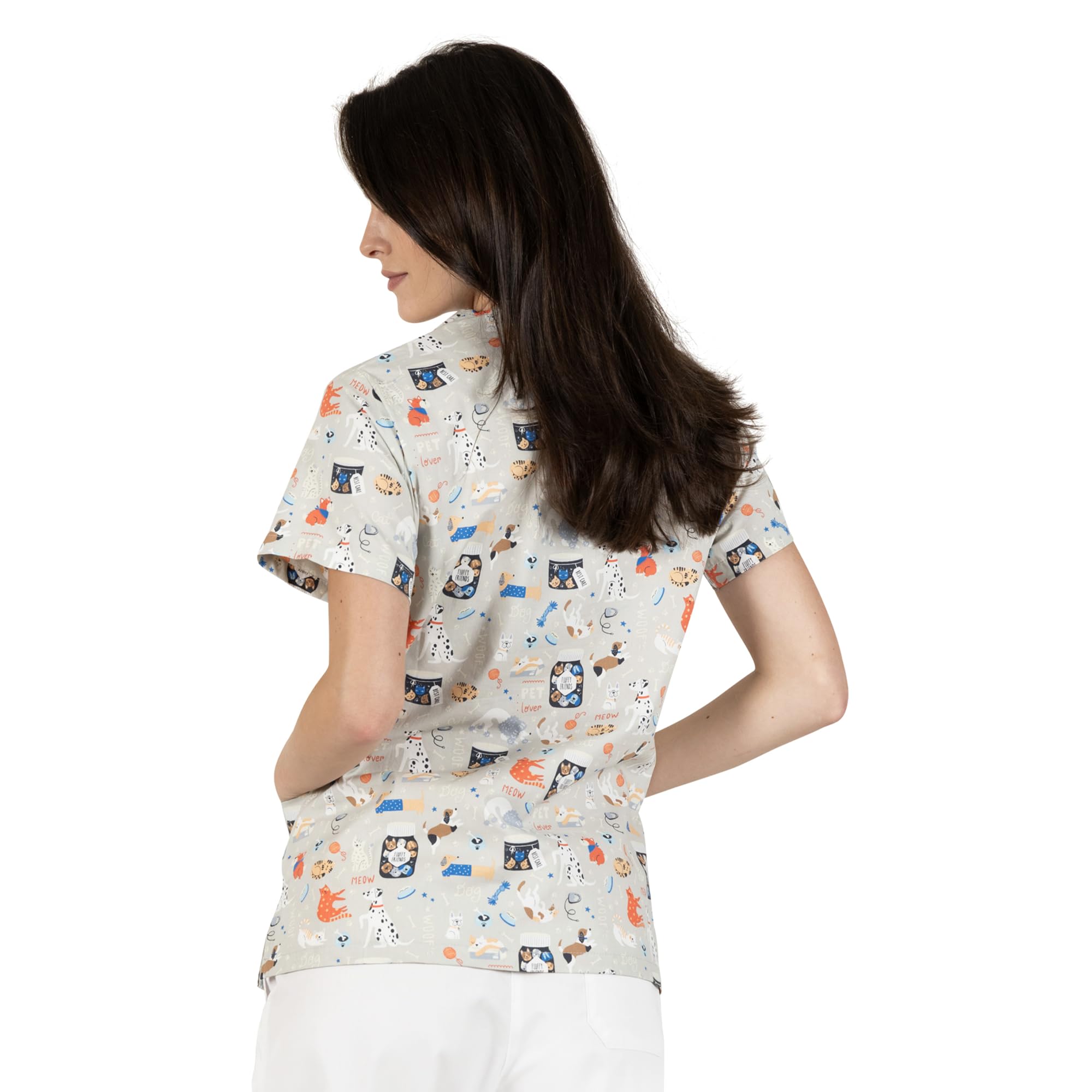 b-well-bambina-blouse-m-dicale-femme-motif-coton-2-poches image 3