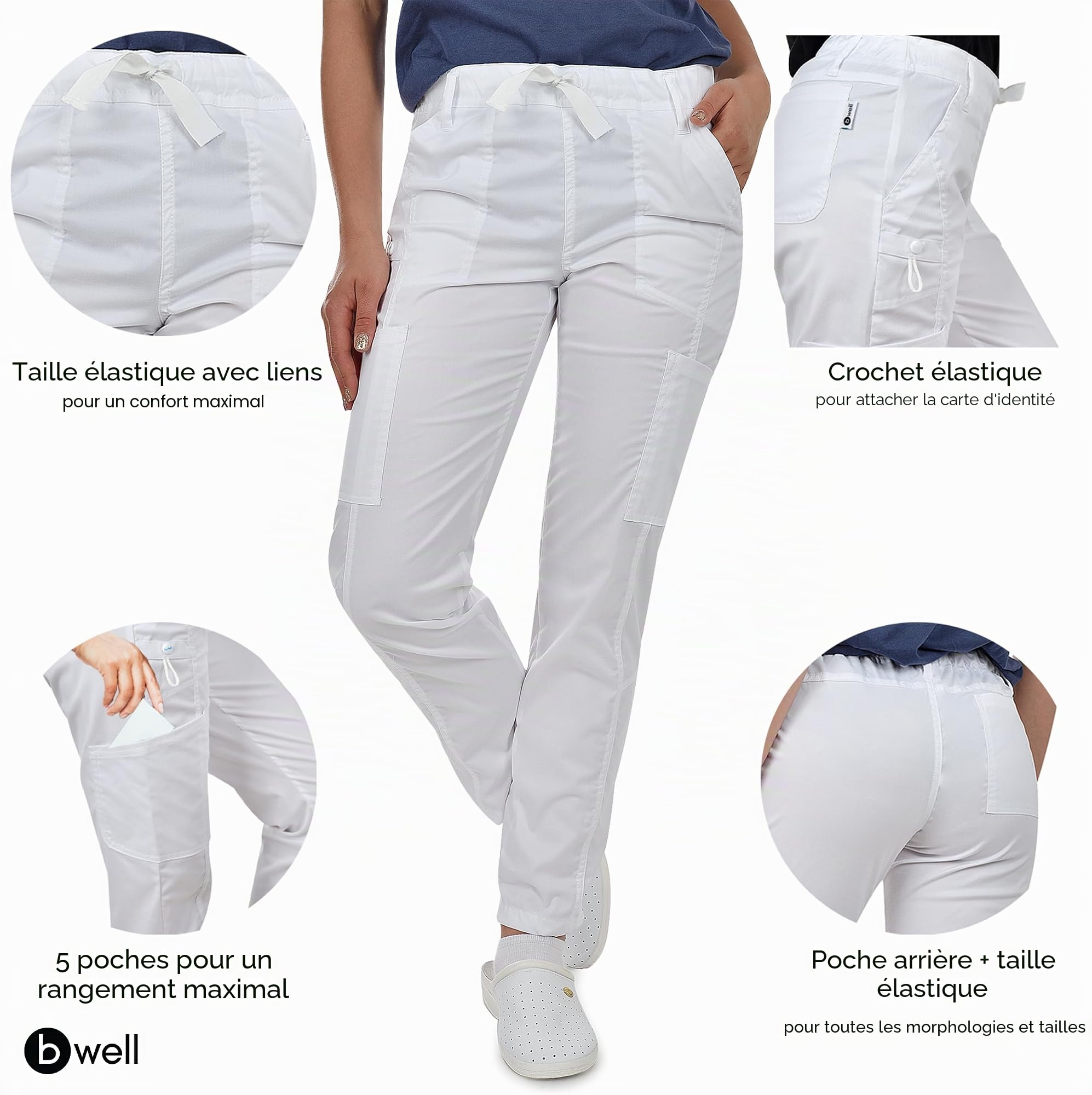 b-well-dante-pantalon-m-dical-aubergine-s-5-poches image 3
