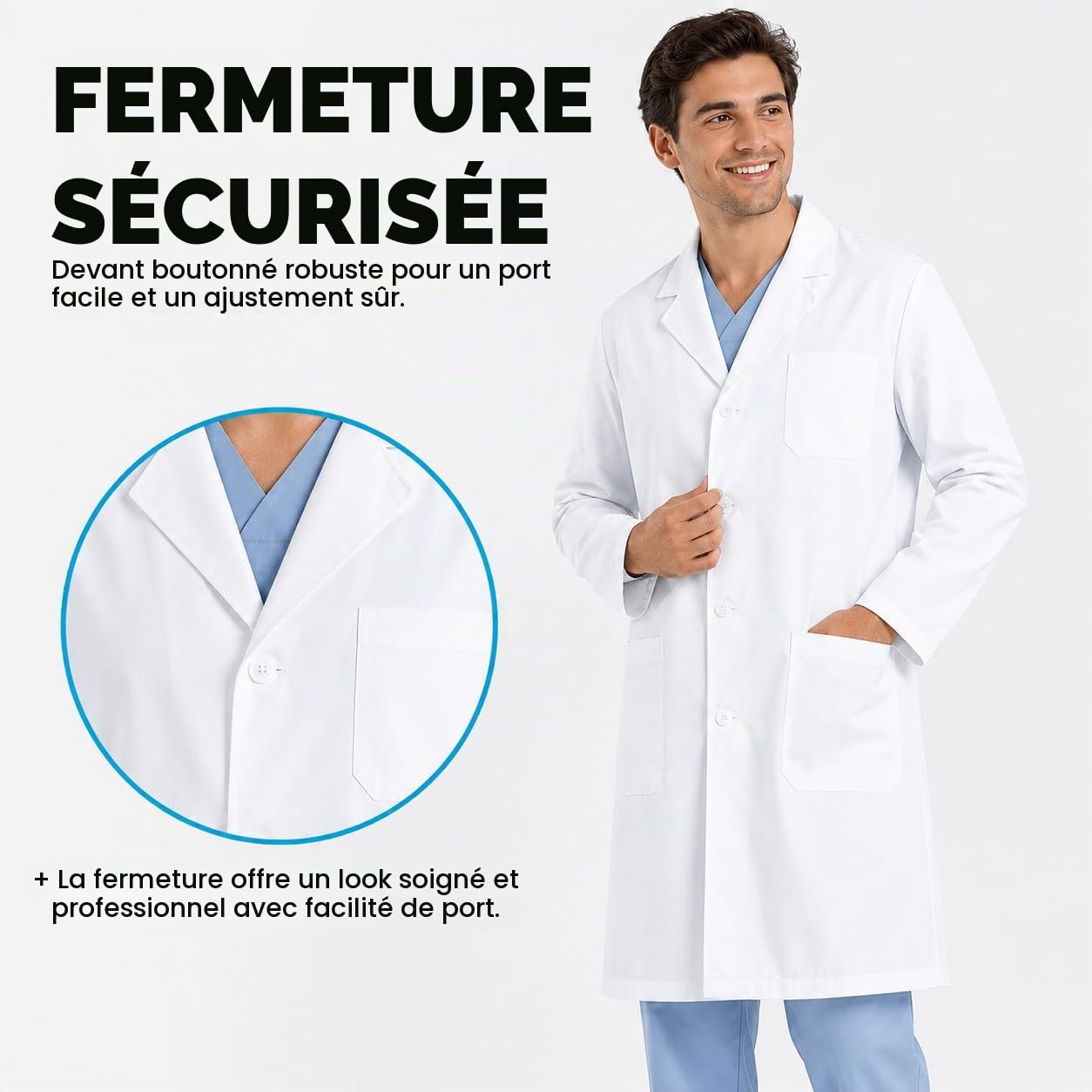 b-well-code-white-fabio-blouse-m-dicale-homme-xl-3-poches image 4
