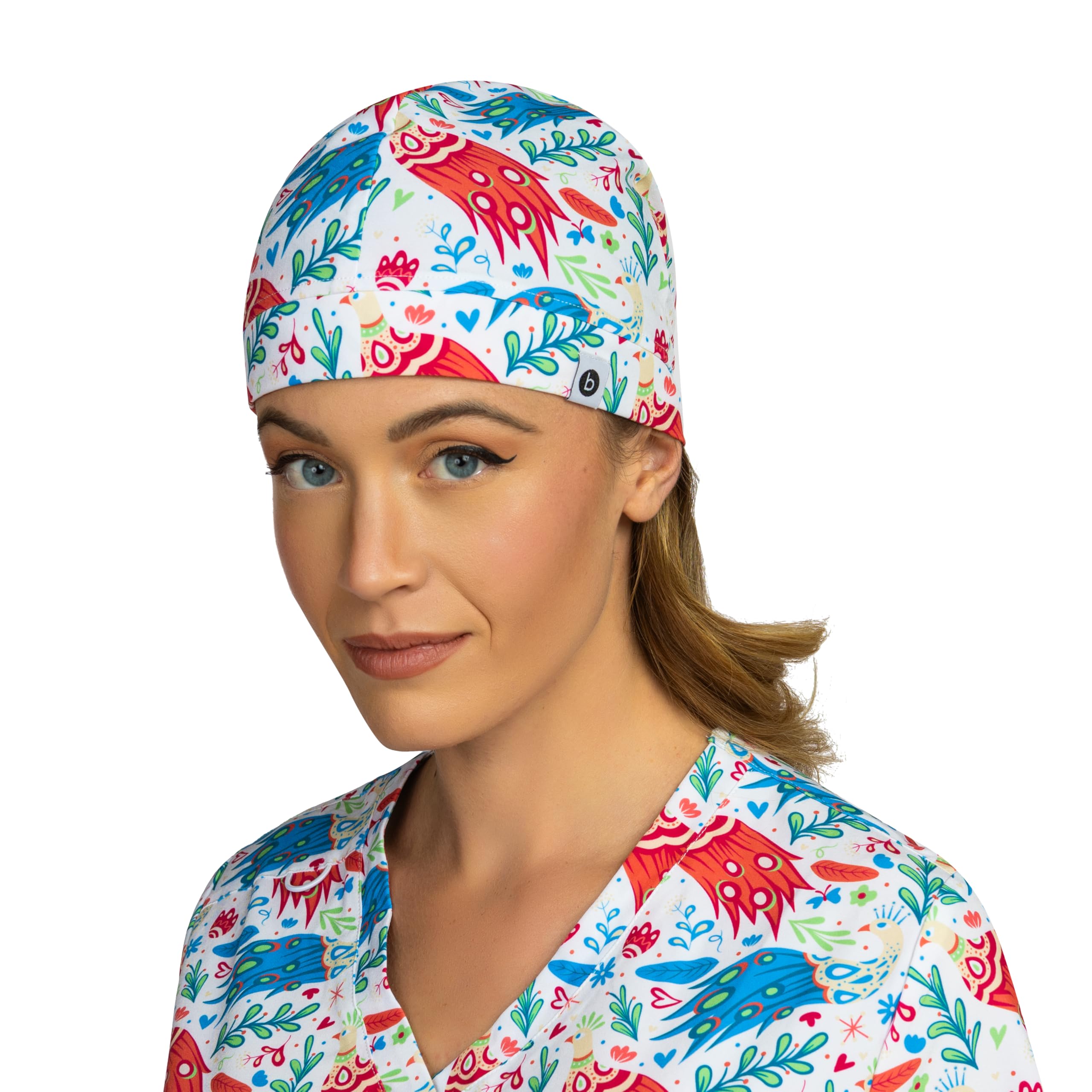 b-well-modena-calot-chirurgien-paon-color-r-utilisable-lastique image 2