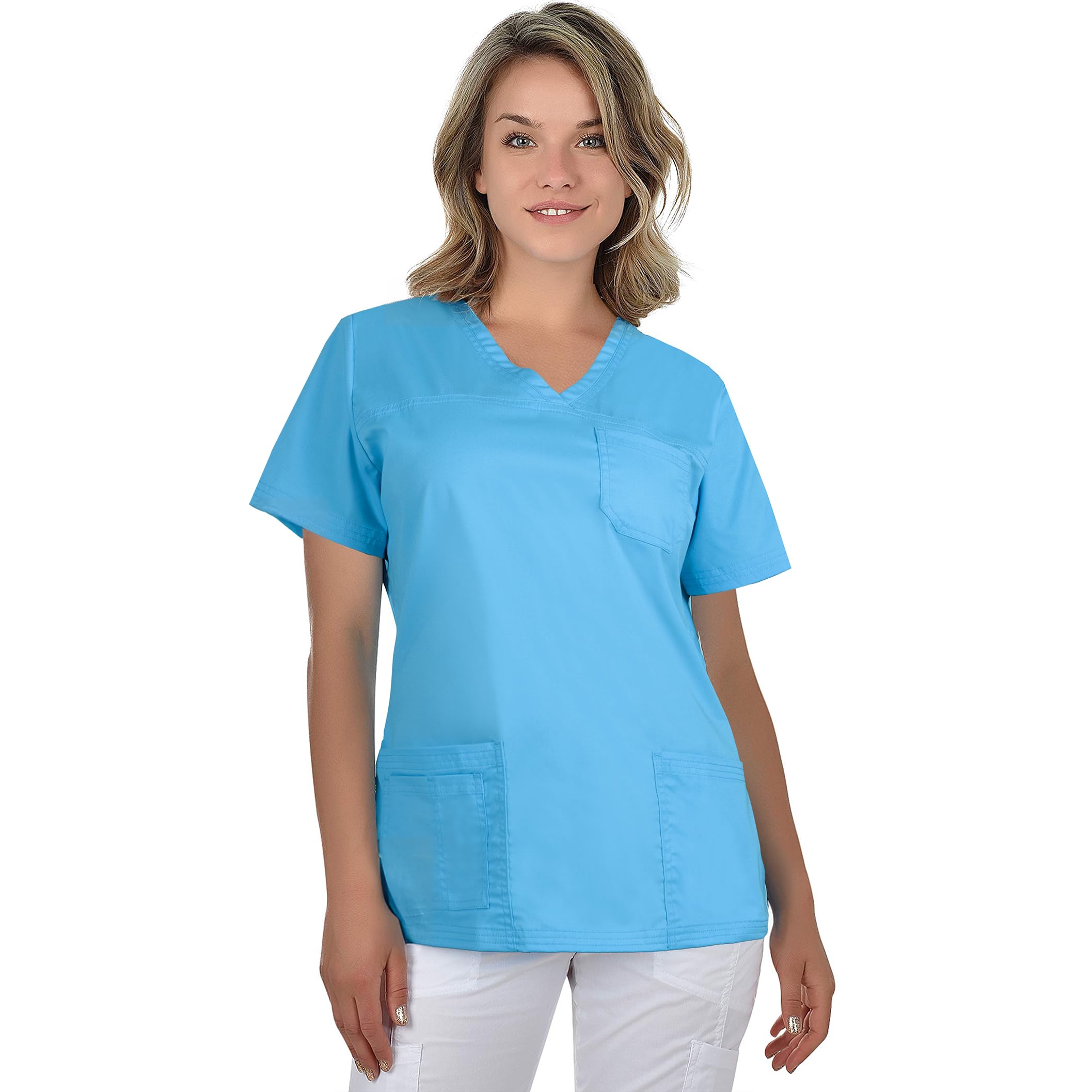 b-well-basics-andrea-blouse-m-dicale-femme-36-col-v image 7