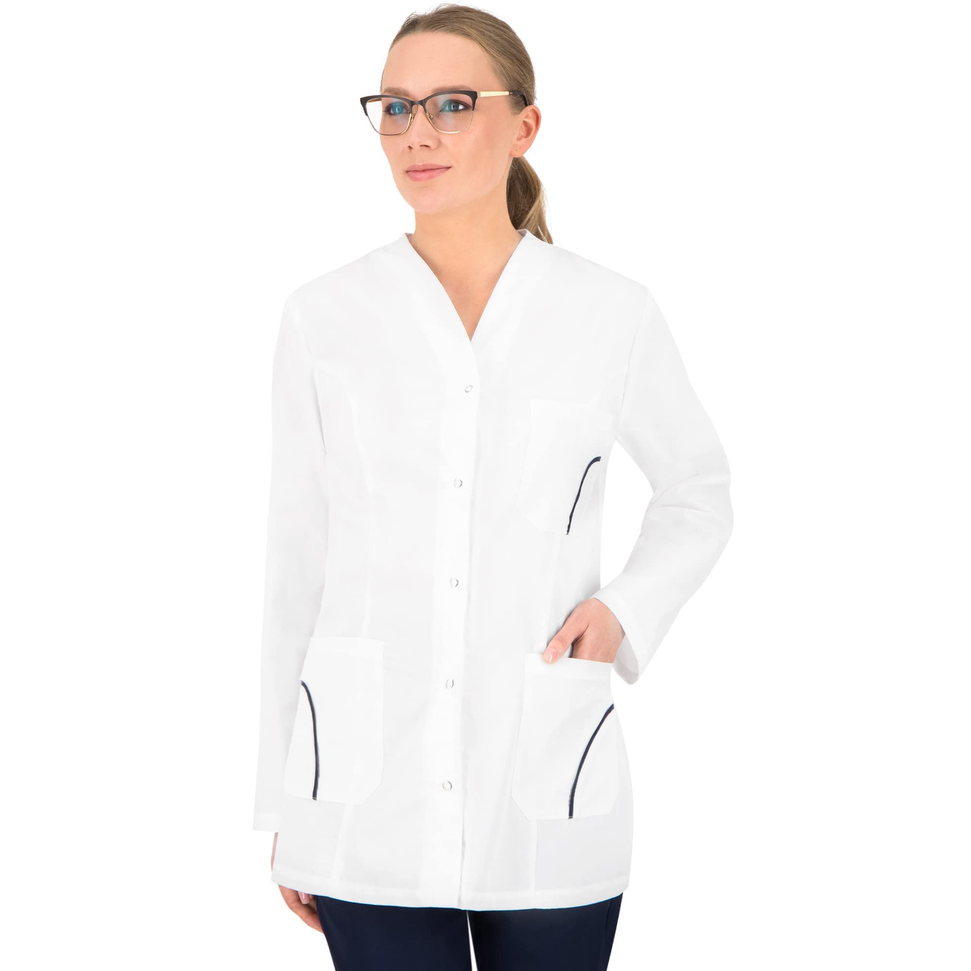 b-well-code-white-savina-blouse-blanche-femme-xl-3-poches image 4