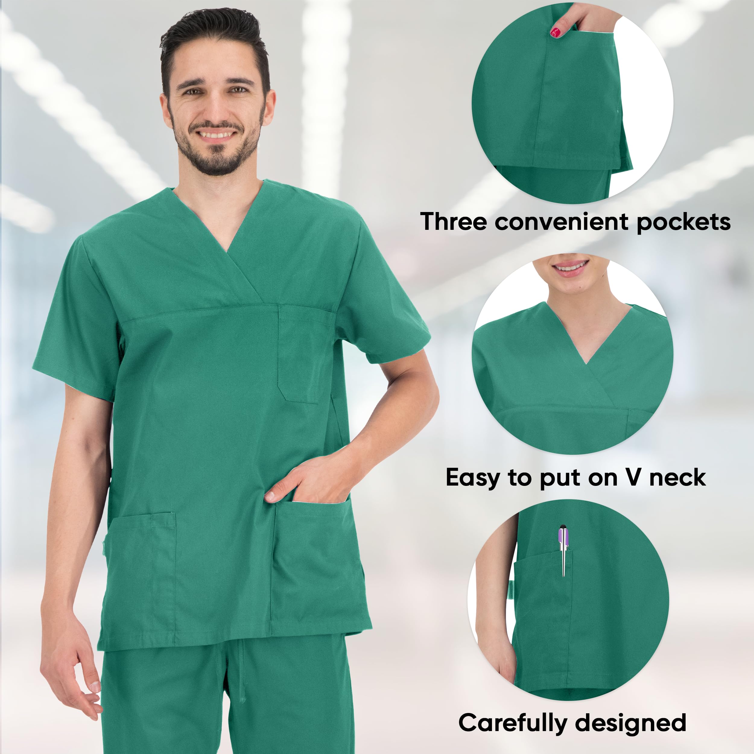 b-well-angel-tunique-m-dicale-vert-fonc-xl-3-poches image 2