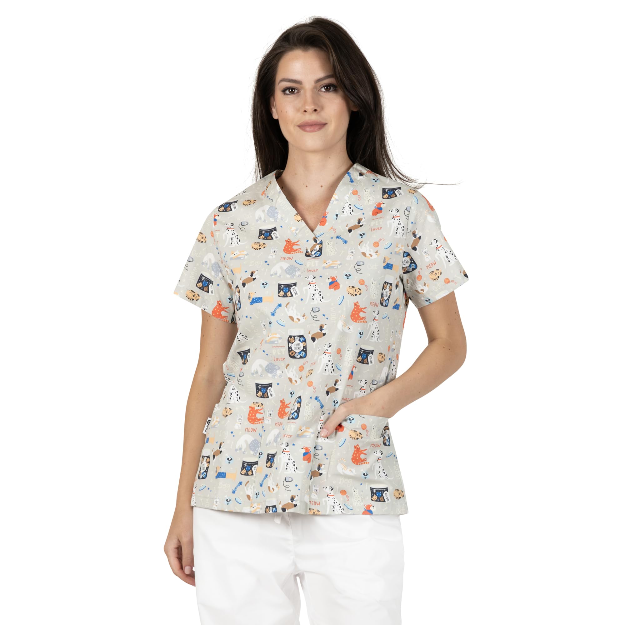 b-well-bambina-blouse-m-dicale-femme-motif-coton-2-poches image 2