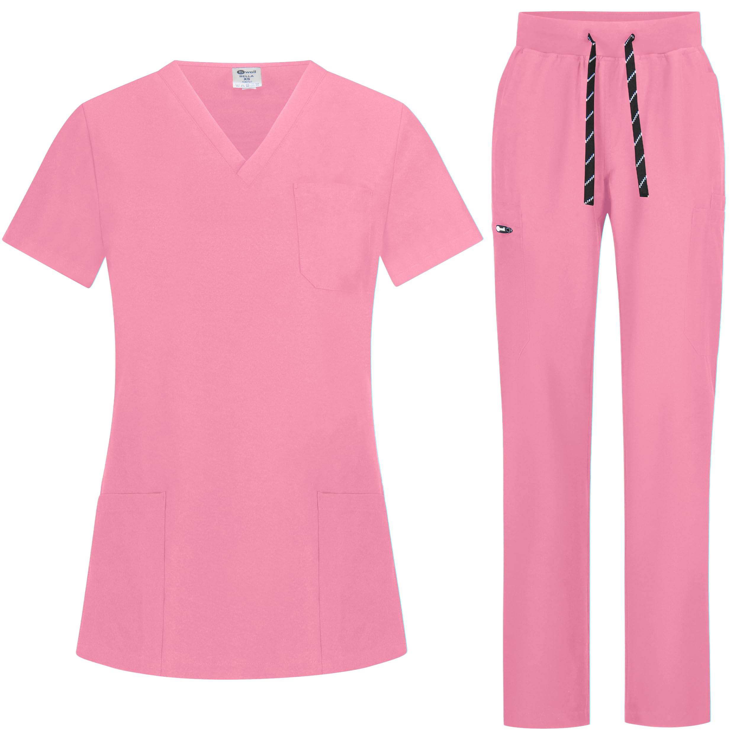 b-well-bella-ensemble-m-dical-femme-stretch-haut-pantalon image 1