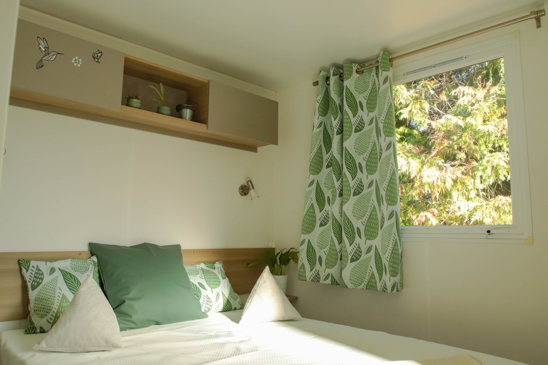 adl-decoration-olive-rideau-imprim-coloris-olive image 2