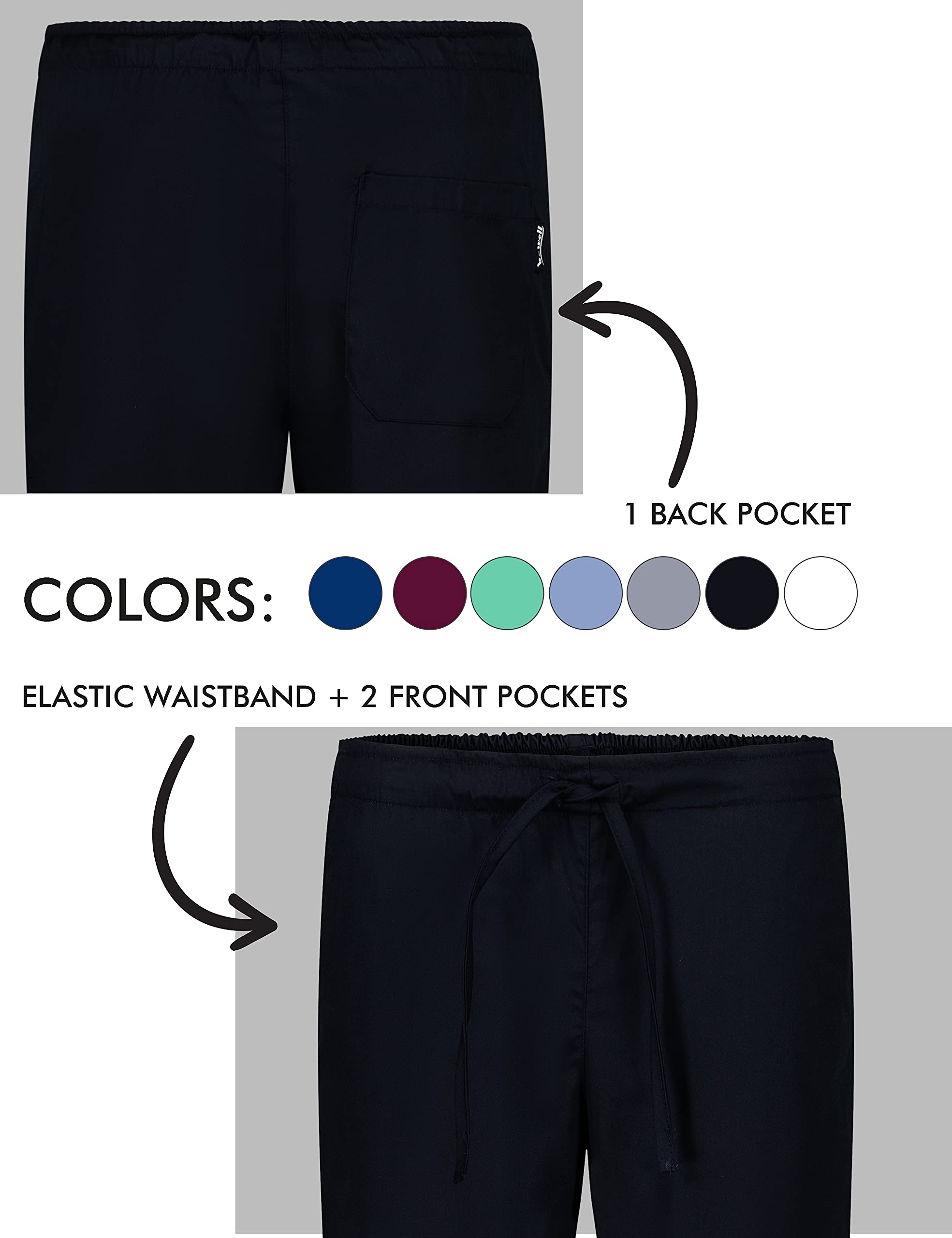 b-well-alessi-pantalon-m-dical-unisexe-3-poches-lastique image 3