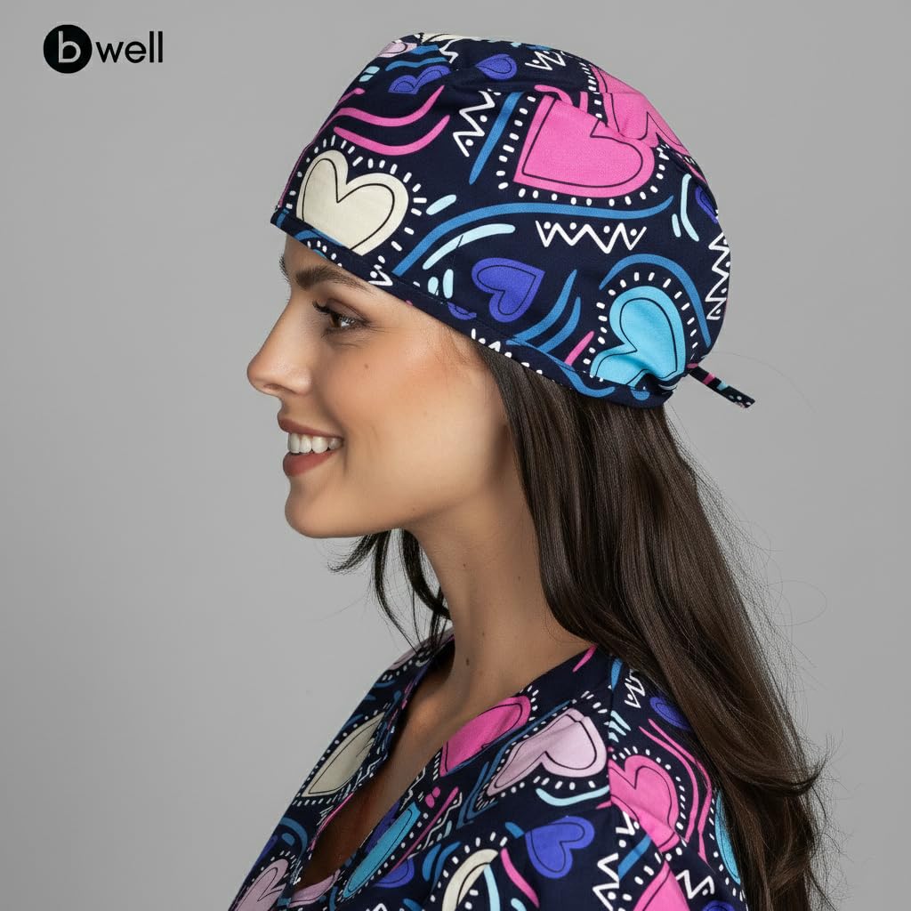 b-well-scrub-caps-calot-chirurgical-amour-taille-unique image 3