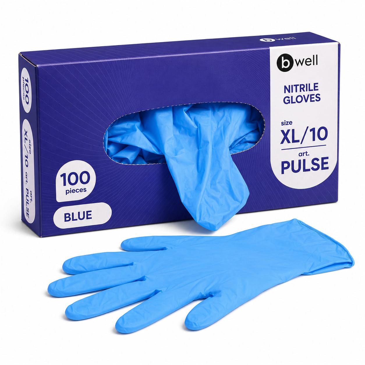 b-well-pulse-gants-nitrile-jetables-s-bo-te-100-sans-latex image 1