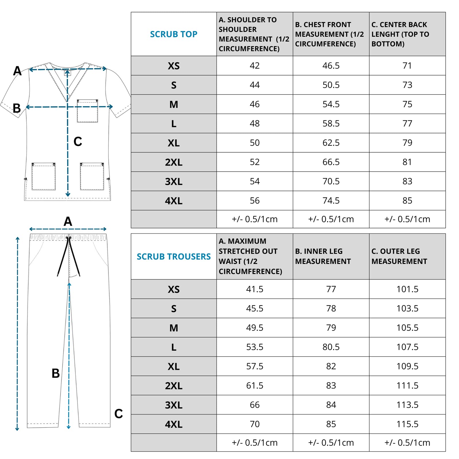 b-well-colombo-ensemble-m-dical-unisexe-haut-pantalon-xxl image 4
