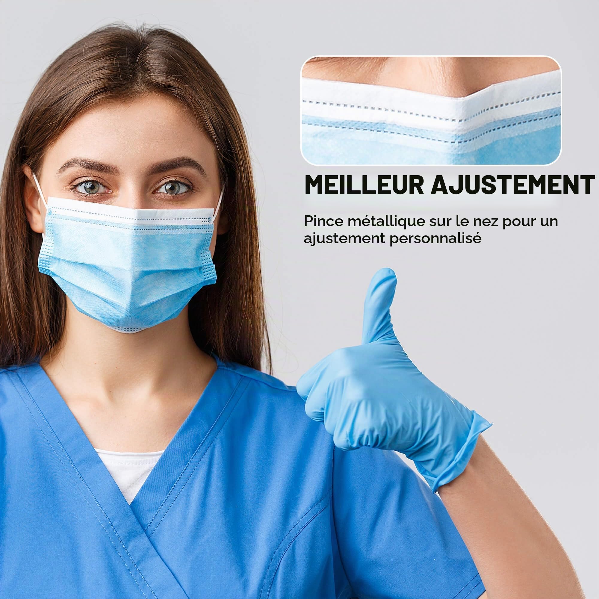 b-well-oxygen-masque-chirurgical-bleu-50-pi-ces-3-plis image 3