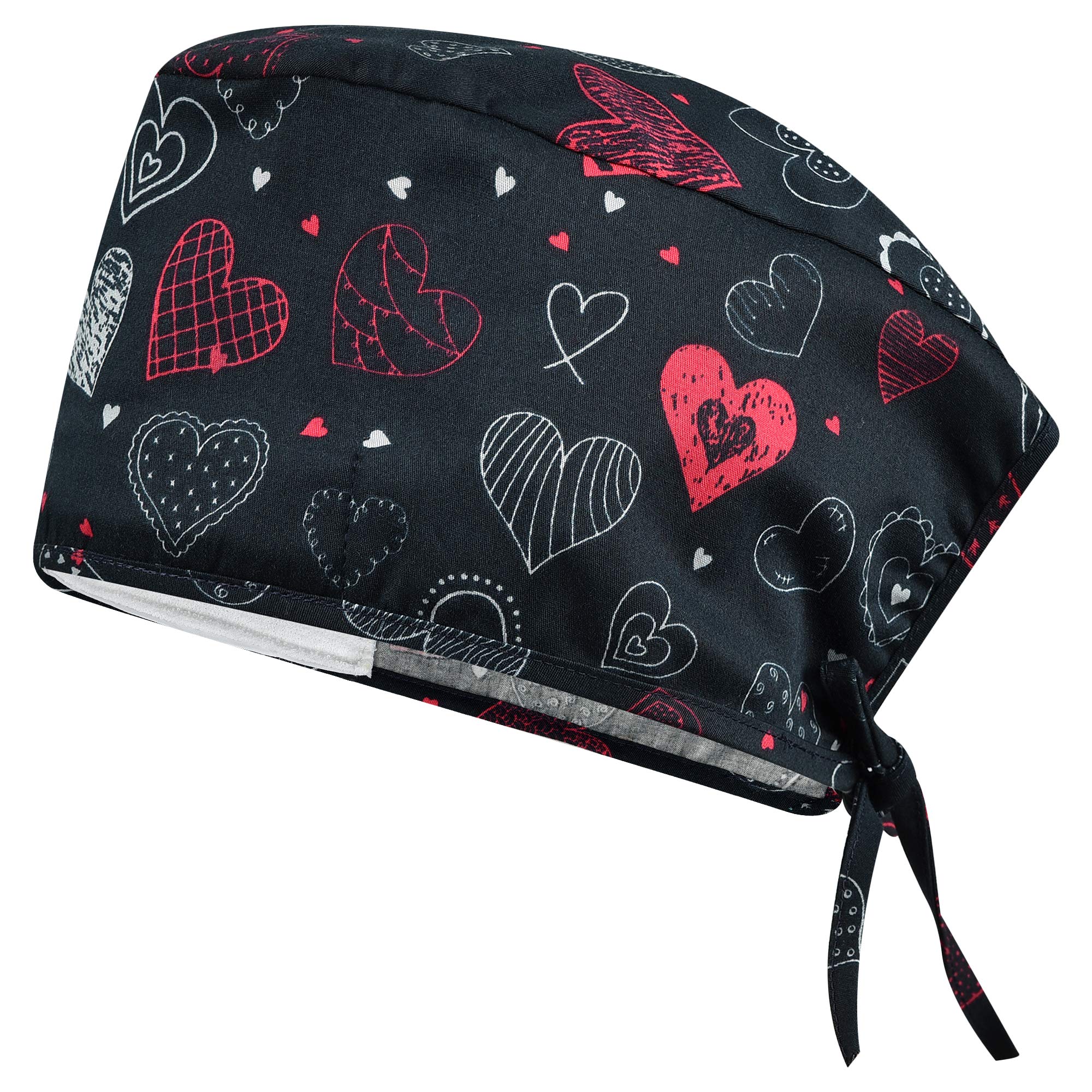 b-well-scrub-caps-calot-chirurgical-c-ur-rouge-taille-unique image 1